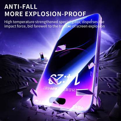 Zaščitna folija za zaslon Blueo Anti-Static HD za Apple iPhone 16 Plus / 15 Plus, kaljeno steklo, polno lepilo, črna