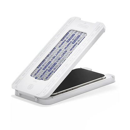 Zaščitna folija za zaslon Blueo Crystal Anti-Scratch Applicator za Apple iPhone 15 Pro Max, kaljeno steklo, polno lepilo, črna