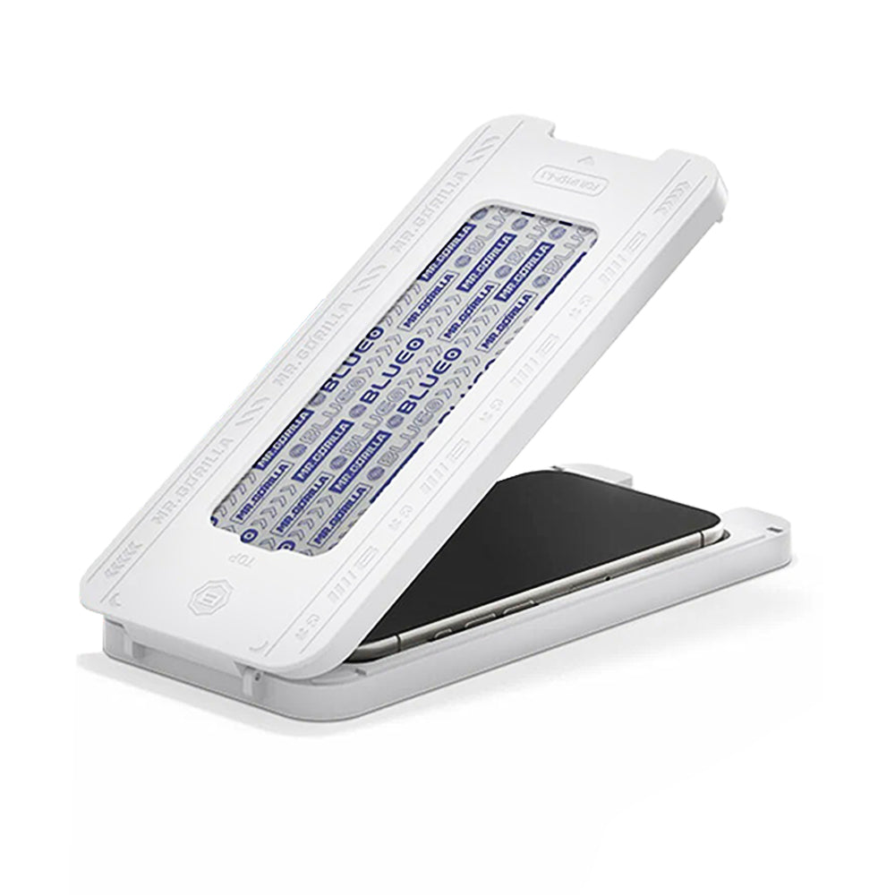 Zaščitna folija za zaslon Blueo Crystal Anti-Scratch aplikator za Apple iPhone 16 Pro Max, kaljeno steklo, polno lepilo, črna