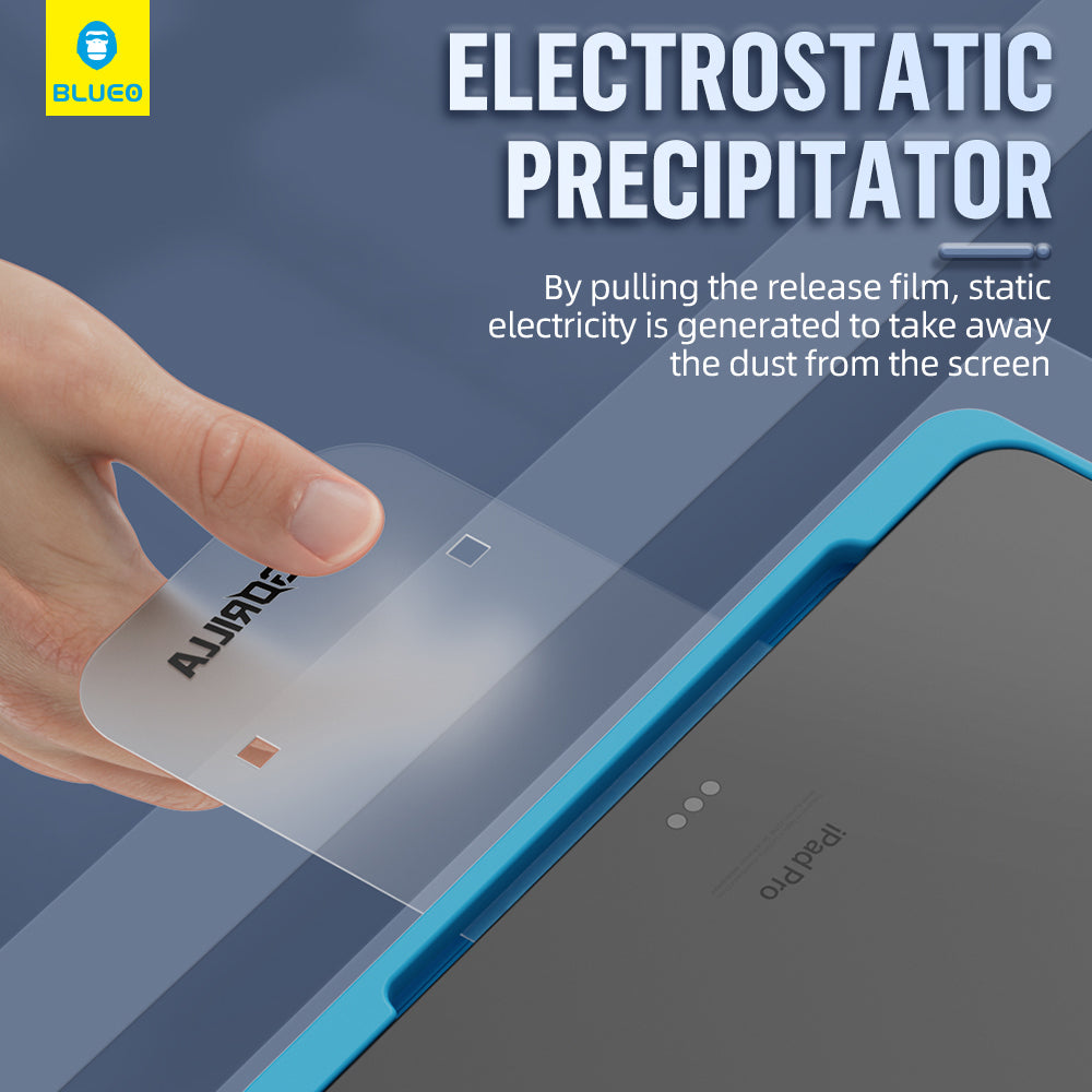 Zaščitna folija zaslona Blueo HD Applicator Pro za Apple iPad Air (2022) / Pro 11 (2021) / Air (2020), kaljeno steklo, polno lepilo