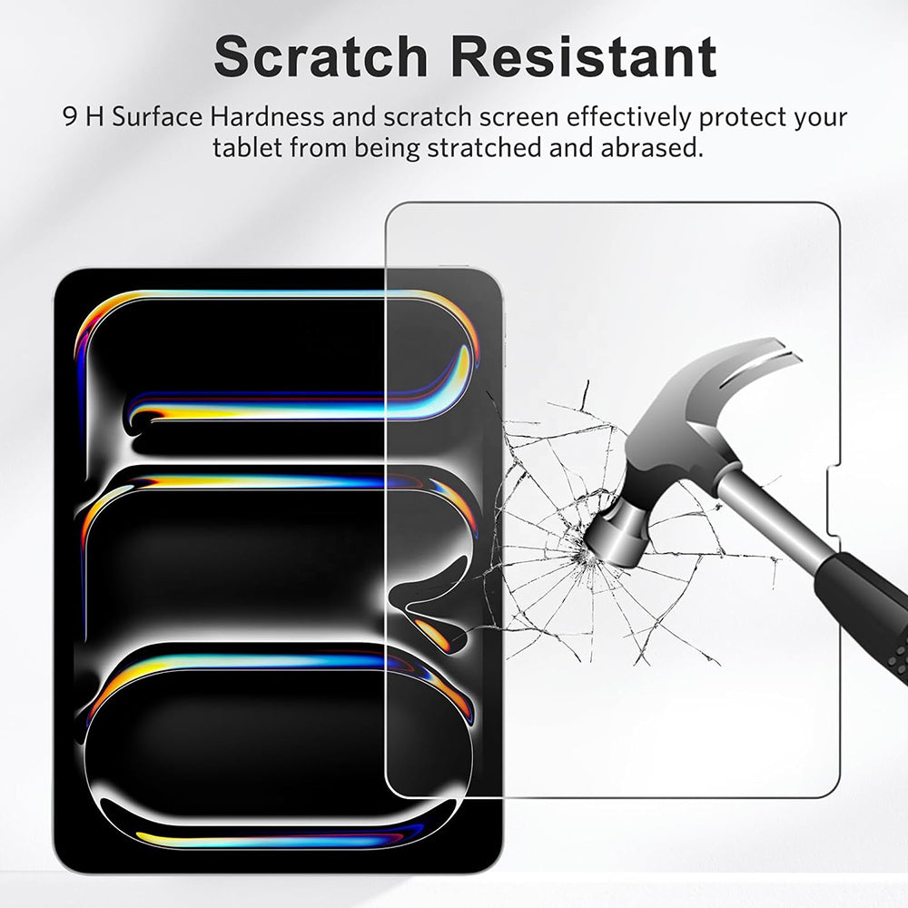 Blueo HD Screen Protector Film for Apple iPad Pro 13 (2024), Tempered Glass, Full Glue