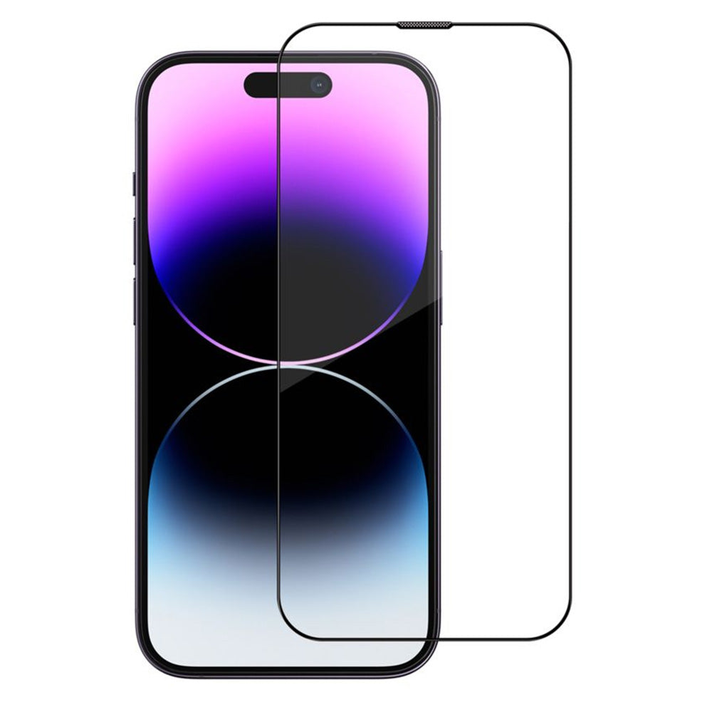 Zaščitna folija za zaslon Blueo Sapphire Applicator Pro za Apple iPhone 16 Pro, kaljeno steklo, polno lepilo, črna