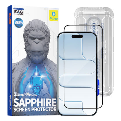 Zaščitna folija za zaslon Blueo Sapphire Applicator Pro za Apple iPhone 17 Air, Kaljeno steklo, Polno lepilo