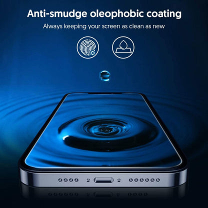 Zaščitna folija za zaslon Blueo Silk HD za Apple iPhone 12 Pro Max, kaljeno steklo, polno lepilo, komplet 5 kosov, 2.5D, črna