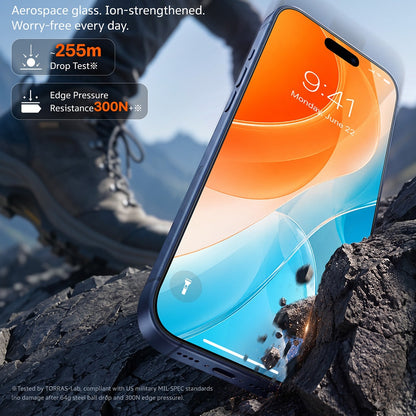 Zaščitna folija zaslona Torras Sunview AR za Apple iPhone 18 Pro / 17 Pro, kaljeno steklo, polno lepilo