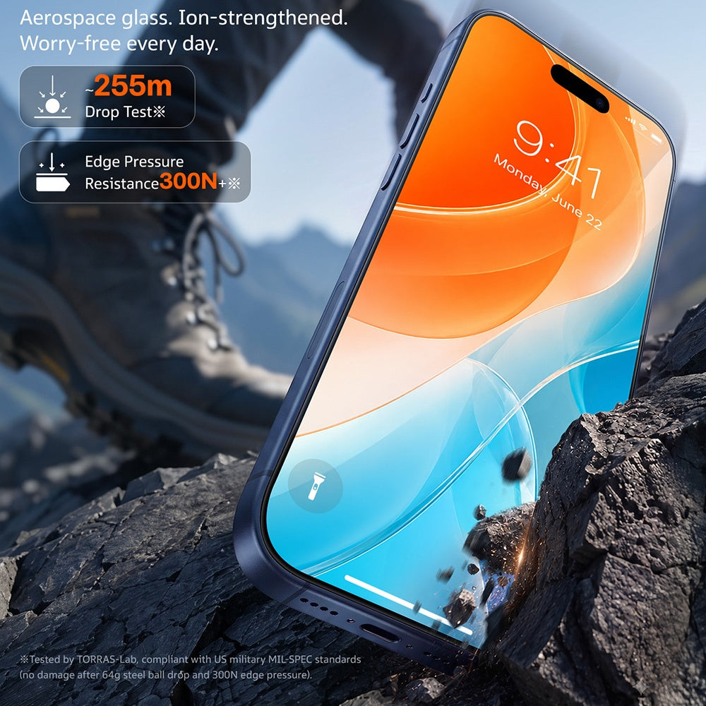 Zaščitna folija zaslona Torras Sunview AR za Apple iPhone 18 Pro Max / 17 Pro Max, kaljeno steklo, polno lepilo