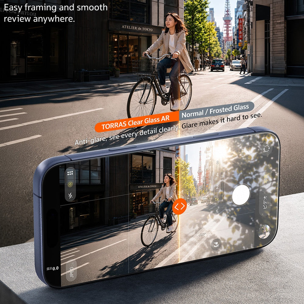 Zaščitna folija zaslona Torras Sunview AR za Apple iPhone 18 Pro Max / 17 Pro Max, kaljeno steklo, polno lepilo