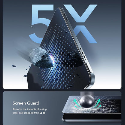 Zaščitna folija za zaslon ESR Armorite Paper Feel UltraFit za Apple iPad Air 11 (2026) / Air 11 (2025), Kaljeno steklo, Polno lepljenje, Komplet 2 kosa