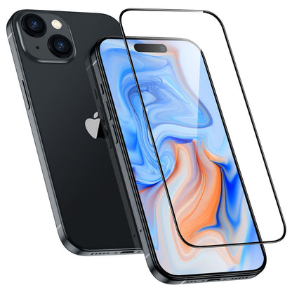 Zaščitna folija za zaslon ESR Armorite za Apple iPhone 15 Plus, Kaljeno steklo, Polno lepljenje, Črna