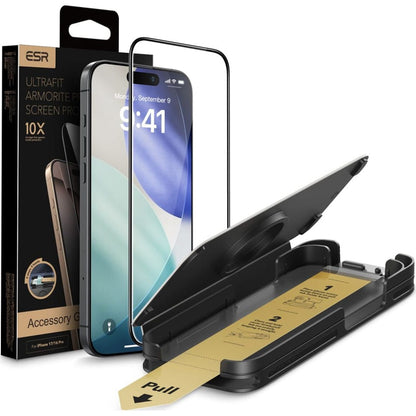 Zaščitna folija za zaslon ESR Armorite Pro UltraFit za Apple iPhone 18 Pro Max / 17 Pro Max, kaljeno steklo, polno lepilo, črna