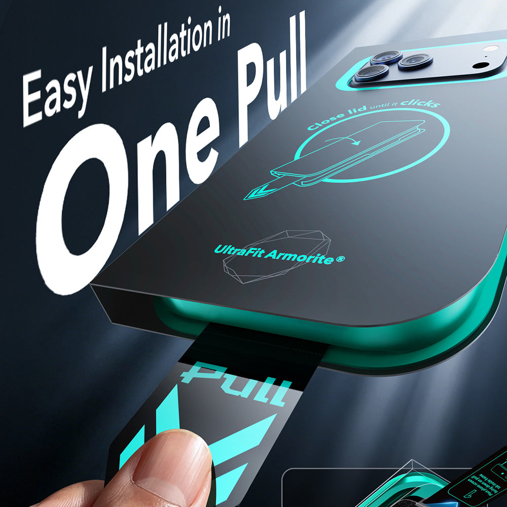Zaščitna folija za zaslon ESR Armorite UltraFit za Apple iPhone 18 Pro / 17 Pro, varnostno steklo, polno lepilo, komplet 2 kosa, črna