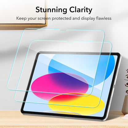 Zaščitna folija ESR za zaslon Apple iPad (2025) / (2022), Kaljeno steklo, Polno lepljenje, Komplet 2 kosa