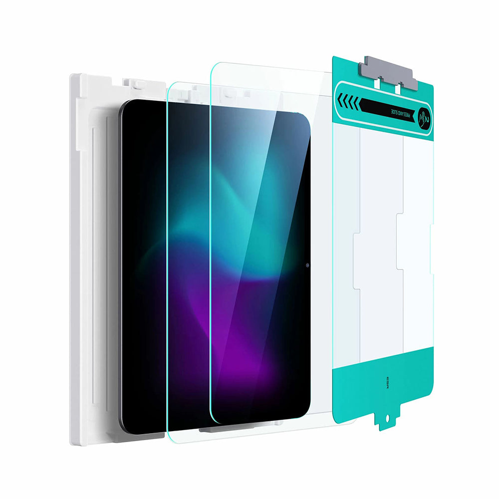 Zaščitna folija ESR za zaslon Apple iPad Pro 11 (2024), Kaljeno steklo, Polno lepljenje, Komplet 2 kosa