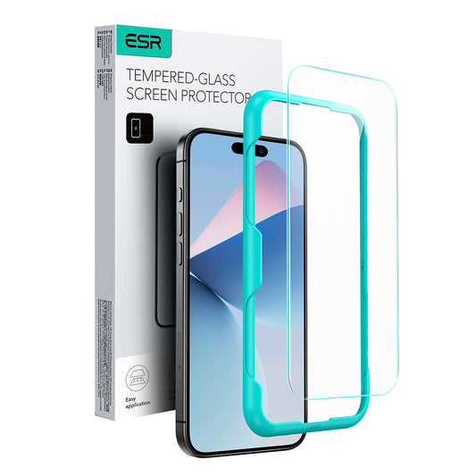 Zaščitna folija ESR za zaslon Apple iPhone 16, Kaljeno steklo, Polno lepljenje