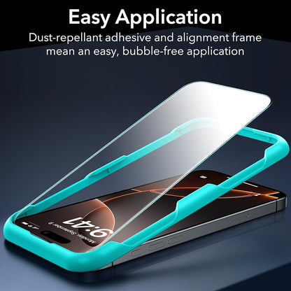 Zaščitna folija ESR za zaslon Apple iPhone 17 Air, Kaljeno steklo, Polno lepilo, Set 3 kosi