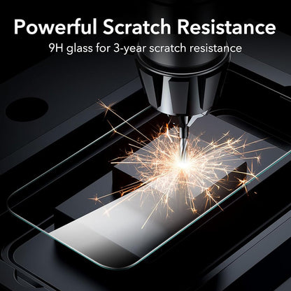Zaščitna folija ESR za zaslon Apple iPhone 17 Pro Max, Kaljeno steklo, Polno lepljenje, Set 3 kosi