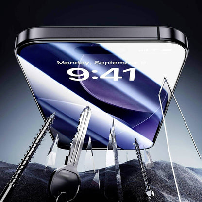 Zaščitna folija za zaslon ESR UltraFit Classic za Apple iPhone 18 Pro / 17 Pro, kaljeno steklo, polno lepilo, komplet 2 kosa, črna
