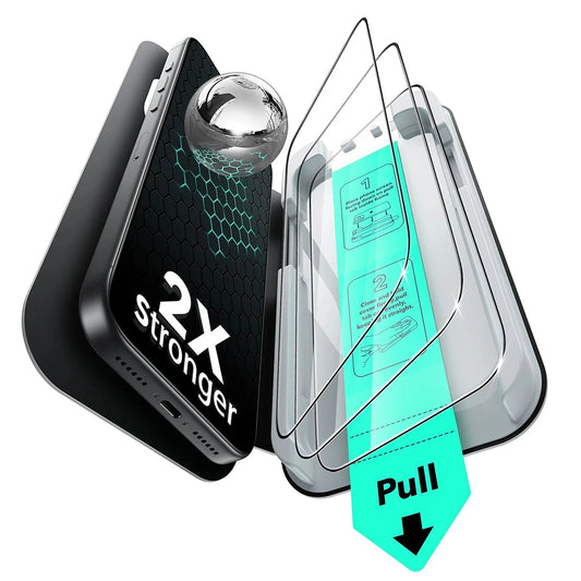 Zaščitna folija ESR UltraFit za zaslon Apple iPhone 17 Pro, Kaljeno steklo, Polno lepljenje, Set 3 kosi