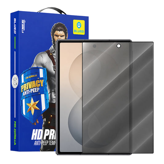 Zaščitna folija za zunanji zaslon Privacy Blueo Anti-Peep za Samsung Galaxy Z Fold8 F971, kaljeno steklo, polno lepilo