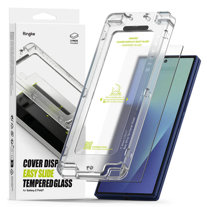 Zaščitna folija za zunanji zaslon Ringke Easy Slide za Samsung Galaxy Z Fold7 F966, Kaljeno steklo, Polno lepljenje, Komplet 2 kosa