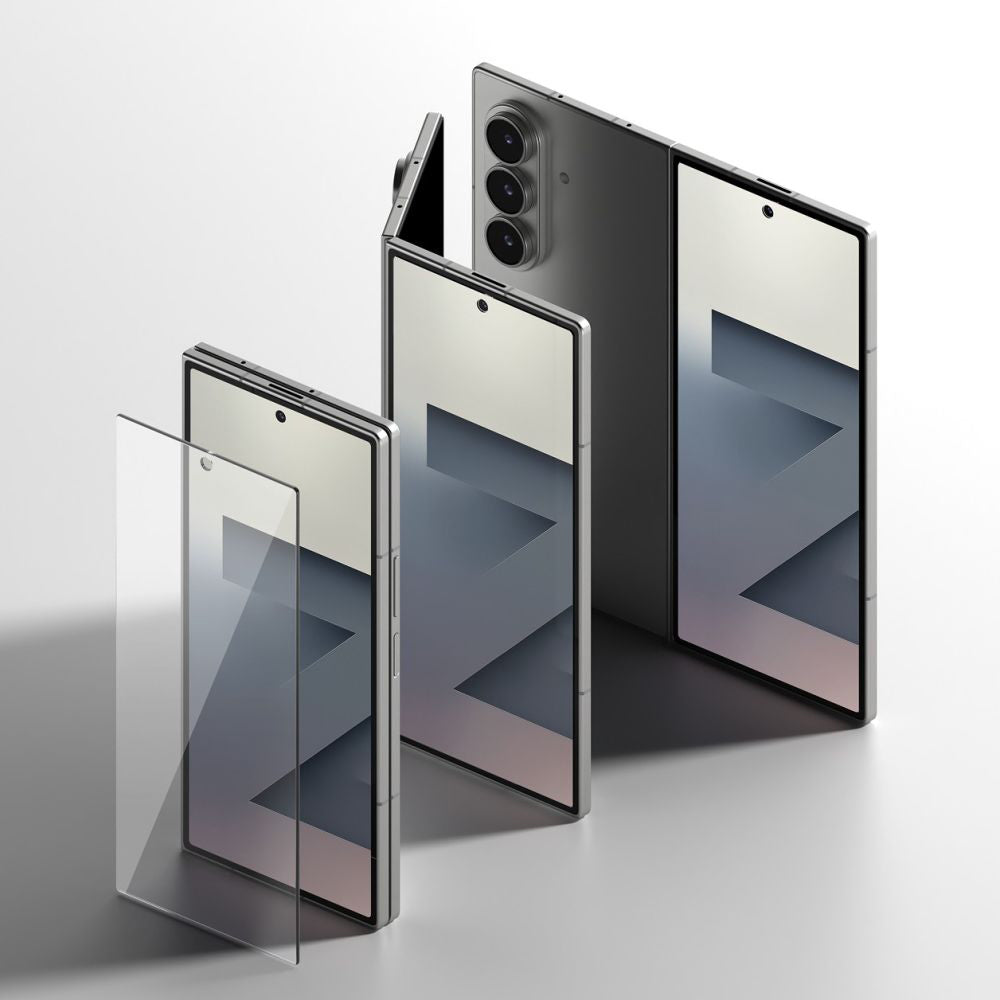 Zaščitna folija za zunanji zaslon Ringke Easy Slide za Samsung Galaxy Z Fold7 F966, Kaljeno steklo, Polno lepljenje, Komplet 2 kosa