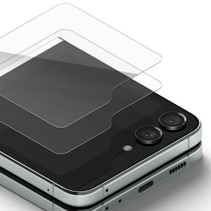 Zaščitna folija za zunanji zaslon Ringke za Samsung Galaxy Z Flip5 F731, Kaljeno steklo, Polno lepilo, Komplet 2 kosa