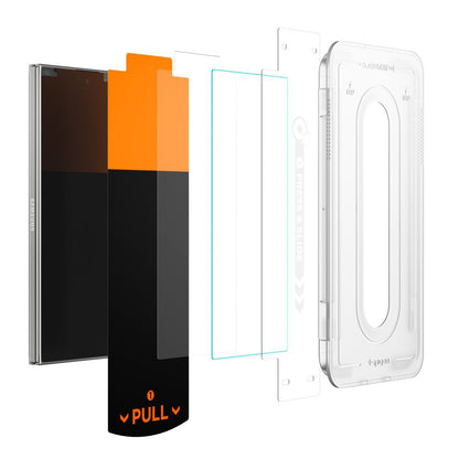 Zaščitna folija za zunanji zaslon Spigen GlastR EZ FIT Pro HD za Samsung Galaxy Z Fold7 F966, Kaljeno steklo, Polno lepilo AGL09580