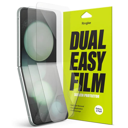 Zaščitna folija za notranji zaslon Ringke Dual Easy za Samsung Galaxy Z Flip5 F731, Plastika, Set 2 kosa