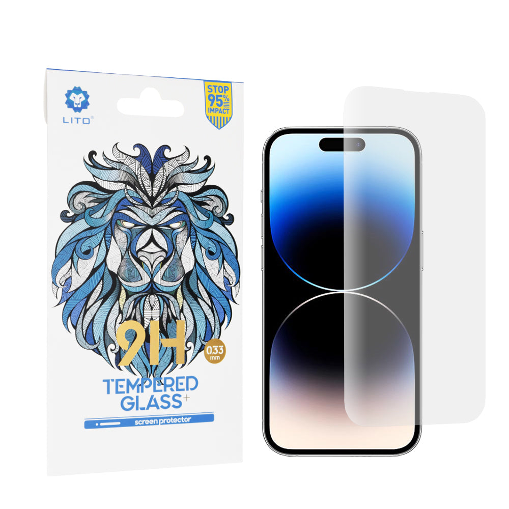 Zaščitna folija zaslona Lito Classic za Apple iPhone 14 Pro, kaljeno steklo, polno lepilo, 2.5D