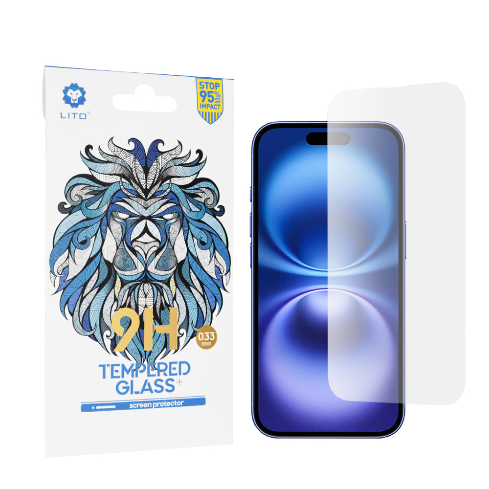 Zaščitna folija zaslona Lito Classic za Apple iPhone 16, kaljeno steklo, polno lepilo, 2.5D