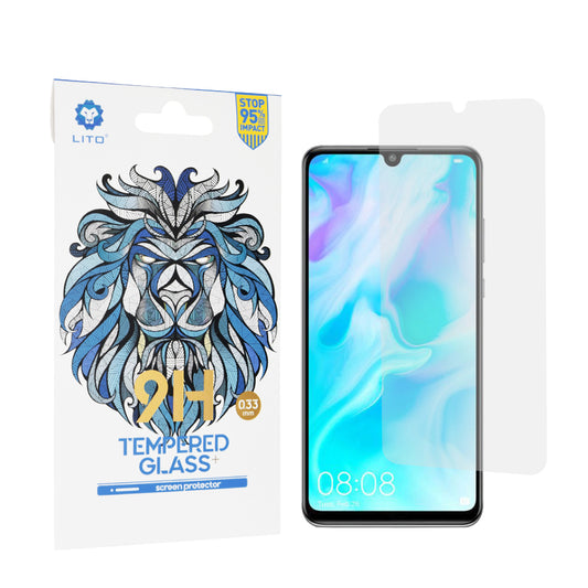 Zaščitna folija zaslona Lito Classic za Huawei P30 lite New Edition / P30 lite, kaljeno steklo, polno lepilo, 2.5D