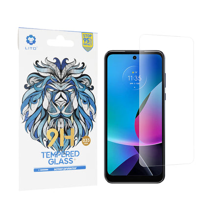 Zaščitna folija zaslona Lito Classic za Motorola Moto G Play (2023), kaljeno steklo, polno lepilo, 2.5D