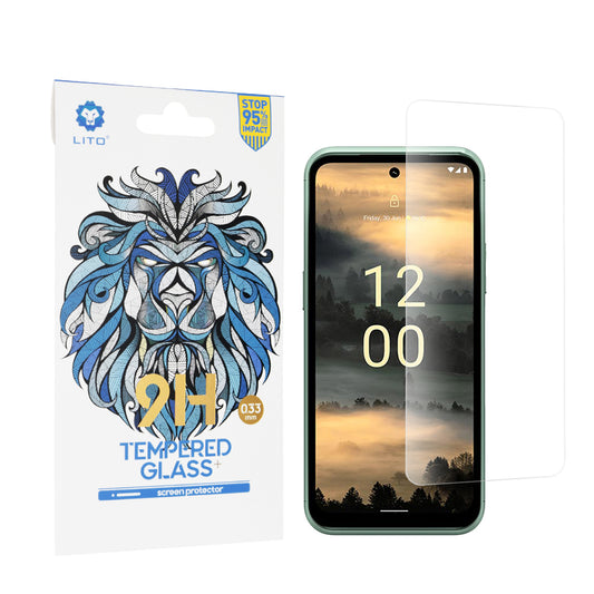 Zaščitna folija zaslona Lito Classic za Nokia XR21, kaljeno steklo, polno lepilo, 2.5D