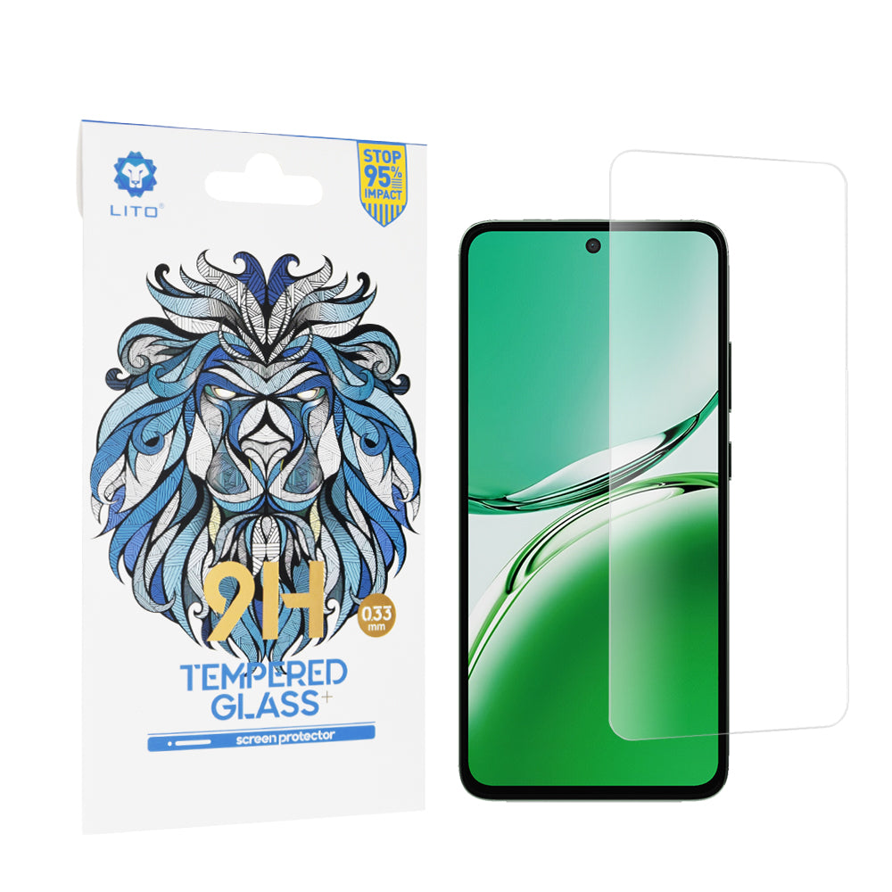 Zaščitna folija zaslona Lito Classic za Oppo Reno12 F 4G, kaljeno steklo, polno lepilo, 2.5D