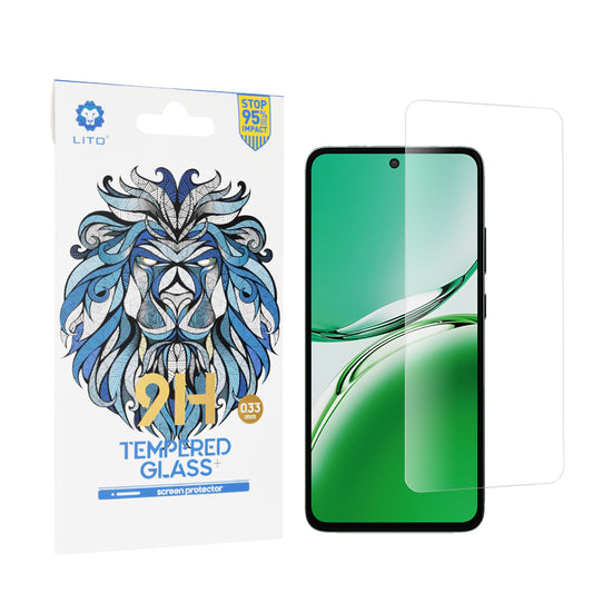 Zaščitna folija zaslona Lito Classic za Oppo Reno12 F 4G, kaljeno steklo, polno lepilo, 2.5D