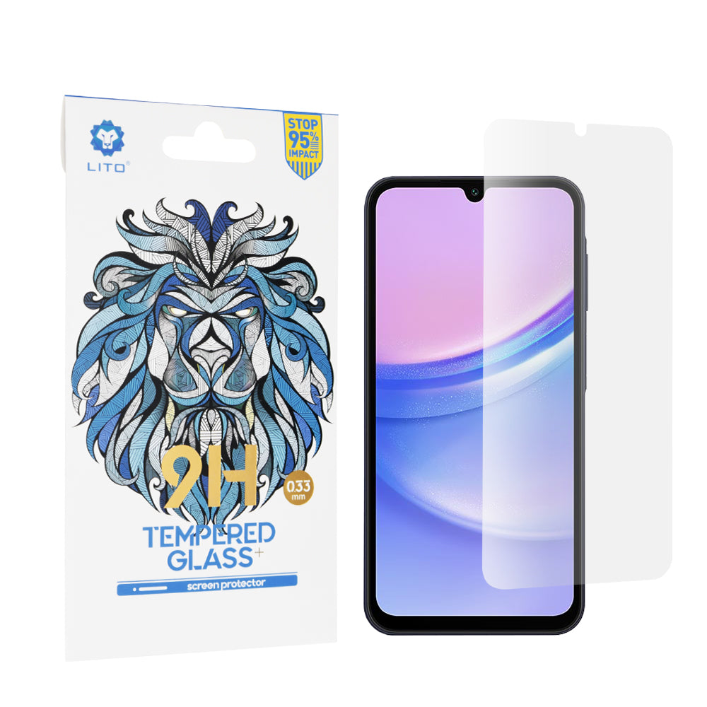 Zaščitna folija za zaslon Lito Classic za Samsung Galaxy M15 / A15 5G A156 / A15 A155, kaljeno steklo, polno lepilo, 2.5D