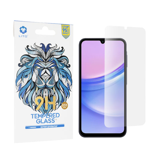 Zaščitna folija za zaslon Lito Classic za Samsung Galaxy M15 / A15 5G A156 / A15 A155, kaljeno steklo, polno lepilo, 2.5D
