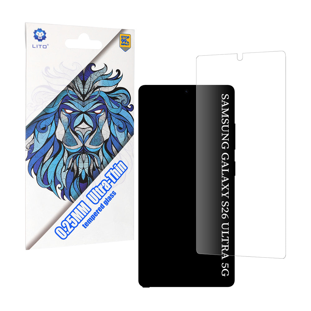 Zaščitna folija za zaslon Lito Classic Ultra Thin za Samsung Galaxy S26 Ultra, Kaljeno steklo, Polno lepljenje, 2.5D