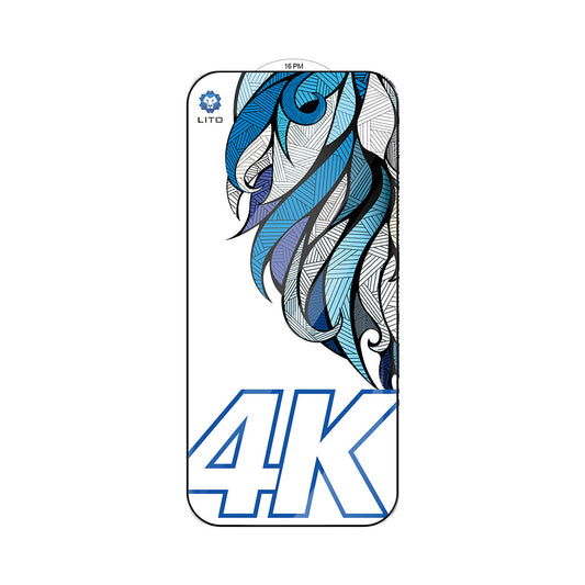 Zaščitna folija za zaslon Lito D+ Max 4K za Apple iPhone 17 Air, Kaljeno steklo, Polno lepilo, Črna