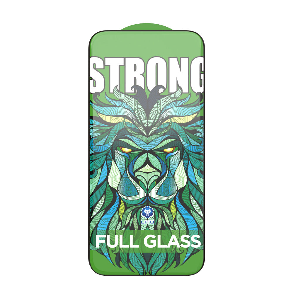 Zaščitna folija za zaslon Lito D+ Max Strong za Apple iPhone 17 Pro, Kaljeno steklo, Polno lepilo, Črna