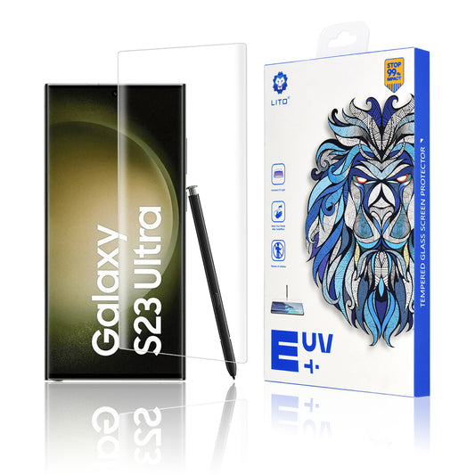 Zaščitna folija za zaslon Lito za Samsung Galaxy S23 Ultra S918, kaljeno steklo, UV lepilo, 3D