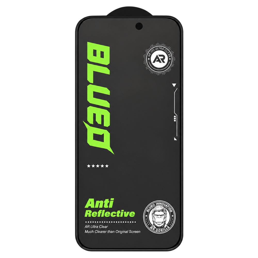 Blueo Matte Anti-Reflective HD Screen Protector for Apple iPhone 18 Pro Max, Tempered Glass, Full Glue, Black