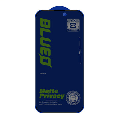 Zaščitna folija za zaslon Matte Privacy Blueo Anti-Peep za Apple iPhone 14 Plus / 13 Pro Max, varnostno steklo, polno lepilo