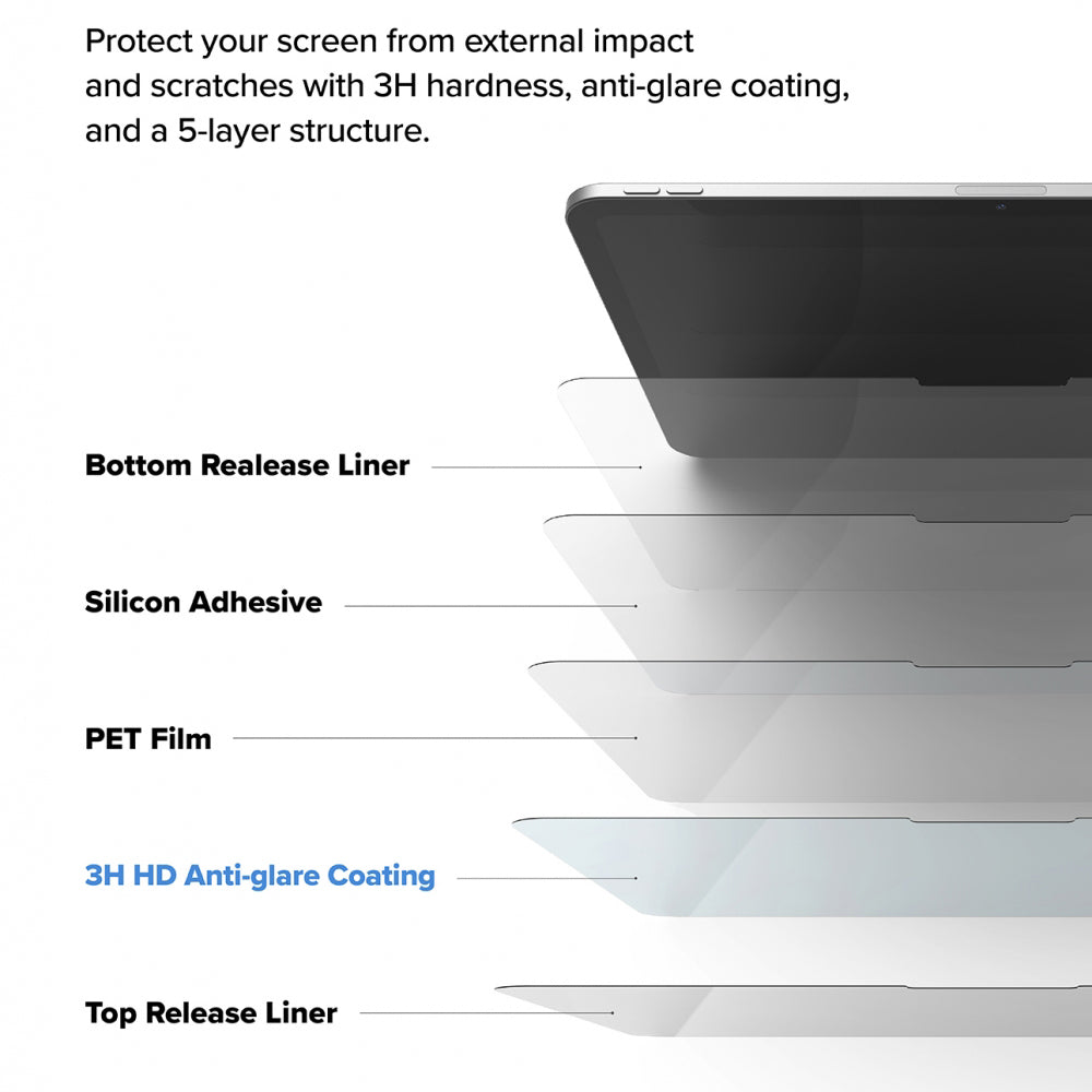 Zaščitna folija za zaslon Matte Ringke Paper Touch Hard za Apple iPad Pro 13 (2024), Plastika