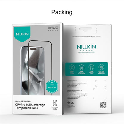 Zaščitna folija zaslona Nillkin CP+ Pro za Xiaomi 17T Pro, kaljeno steklo, polno lepilo, črna