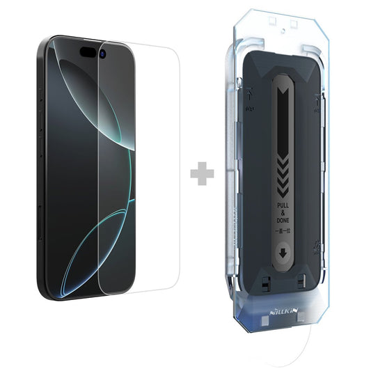 Zaščitna folija za zaslon Nillkin H+ Pro z aplikatorjem za Apple iPhone 16, kaljeno steklo, polno lepilo