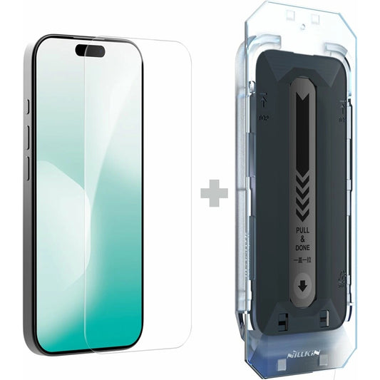 Zaščitna folija zaslona Nillkin H+ Pro z aplikatorjem za Apple iPhone 17, kaljeno steklo, polno lepilo