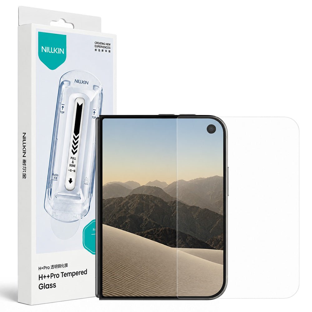 Zaščitna folija za zunanji zaslon Nillkin H+ Pro z aplikatorjem za Apple iPhone Duo, kaljeno steklo, lepilo po celotni površini