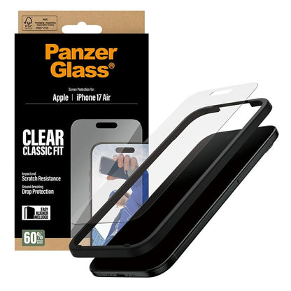 Zaščitna folija za zaslon PanzerGlass Classic Fit EasyAligner za Apple iPhone 17 Air, Kaljeno steklo, Polno lepljenje