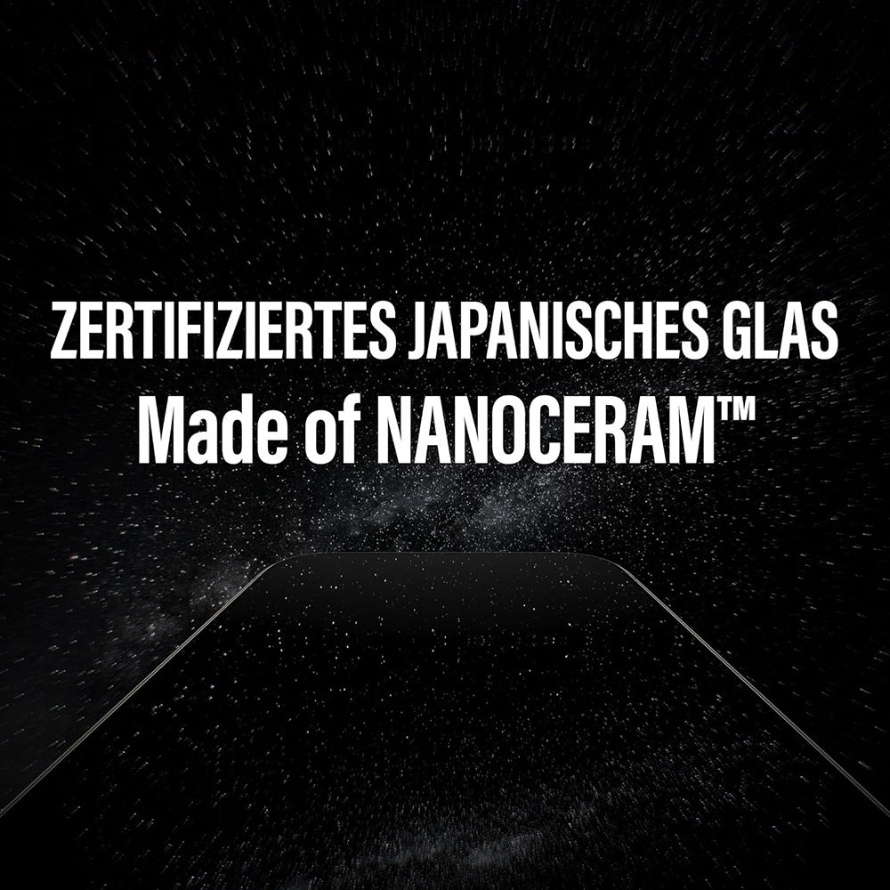 Zaščitna folija za zaslon PanzerGlass Ultra-Wide Ceramic II EasyAligner za Apple iPhone 17 / 16 Pro, Kaljeno steklo, Polno lepilo, Črna